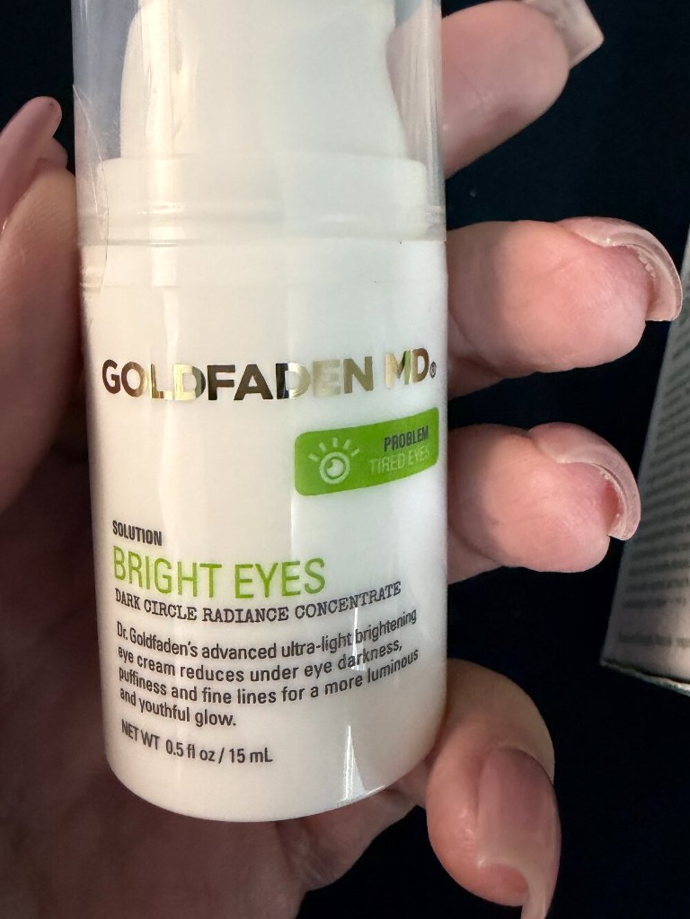 Goldfaden MD Bright Eyes Eye Cream- NEW- 0.5 fl oz